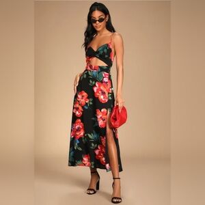 NWT Lulus Tropical Blooms Floral Print